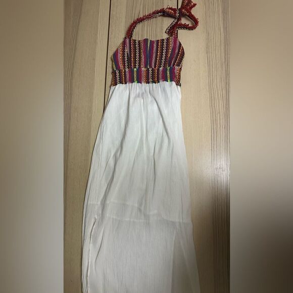 Dee Elly Mila halter multi crochet backless maxi dress- S - Picture 2 of 7